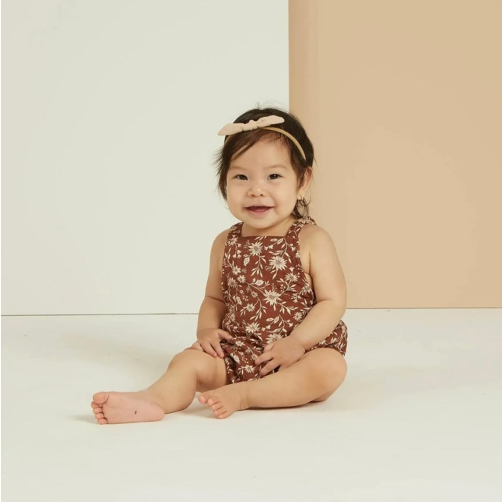 Rylee + Cru Brown Floral Bodysuit